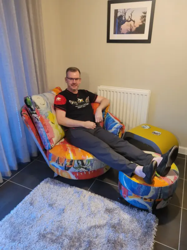 Chair and footstool